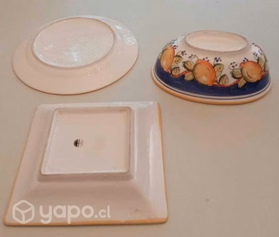 Set Ensaladeras, platos y pocillos (12 piezas)