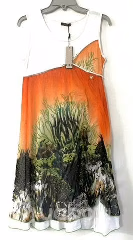 Vestido Entallado Elástico Marca Fbo Italy TU