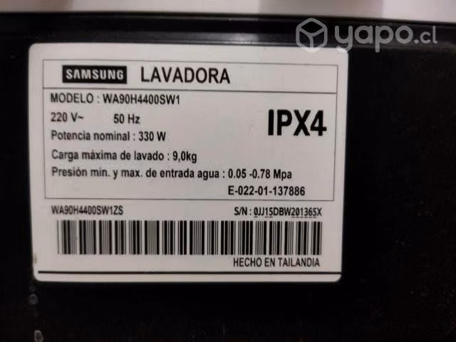 Lavadora Samsung Wobble 9 kg