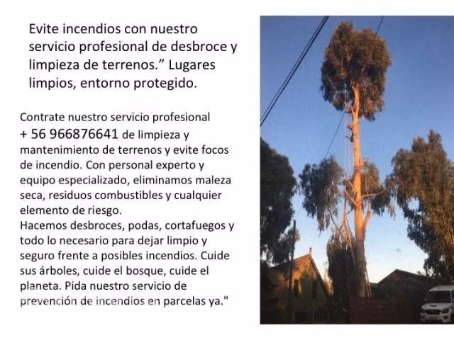 Prevencion de incendios,en parcelas, habitacional