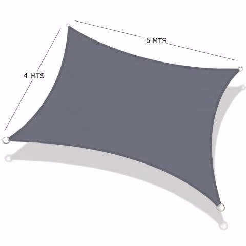 TOLDO RASCHEL RECTANGULAR 4x6 MT GRIS / NUEVO