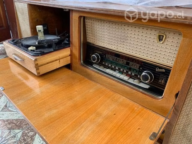 Liquido hermoso mueble con radio y 90 vinilos