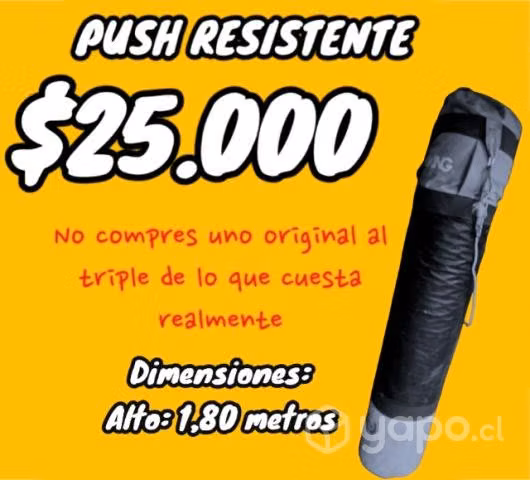 Push de 180 cm color negro con gris