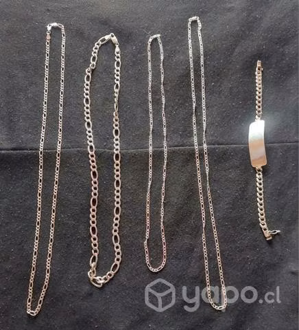 Cadenas pulseras anillos de plata