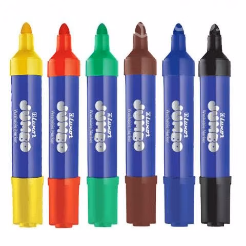 Marcador Luxor Plumones Jumbo 6 Colores Unidad