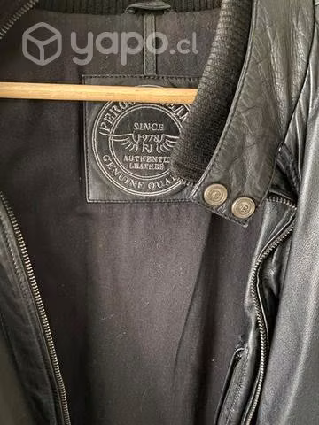Chaqueta de cuero negra hombre - Imagen 2