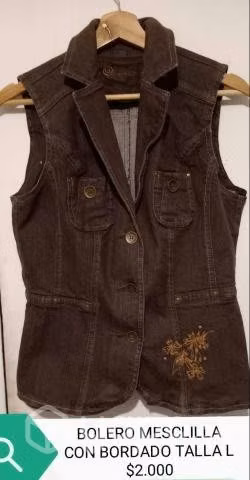 Bolero mesclilla con bordado