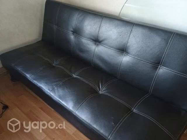 Futón sofá cama eco cuero - Imagen 2
