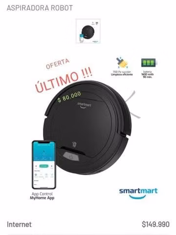Aspiradora Robot NUEVA, Smartmart Mysmart1 - Imagen 4