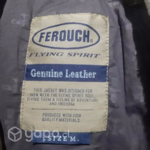 Chaqueta de cuero café nueva Ferruch