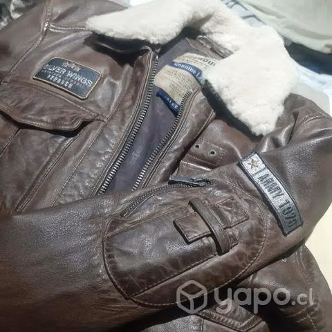 Chaqueta de cuero café nueva Ferruch