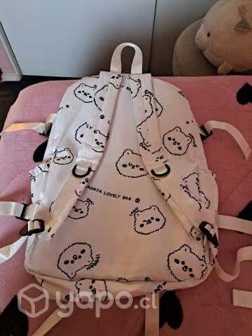 Mochila blanca kawaii