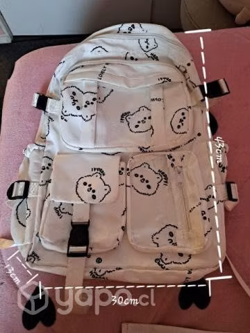 Mochila blanca kawaii