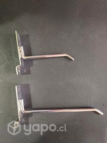 Soportes ganchos metálicos para ranurado