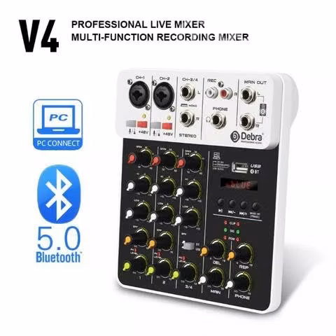 Consola mixer 4 canales bluetooth