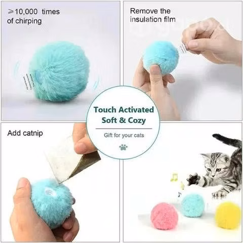 Pelota Interactiva Para Gatos Con Sonido
