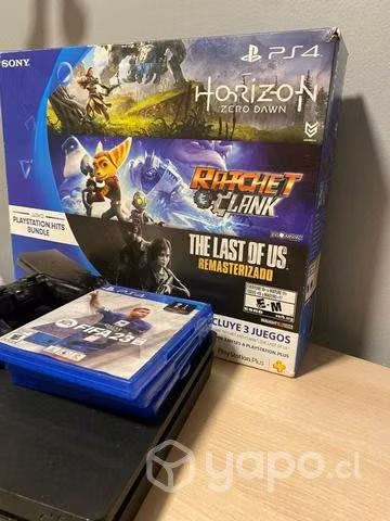 PS4 500GB (1mando+5 juegos) - Imagen 2