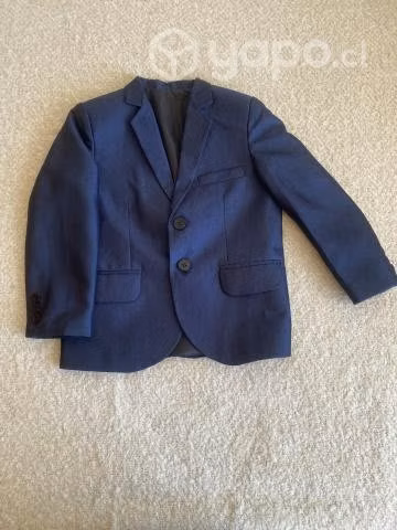Traje zapatos y humita para niño azul marino