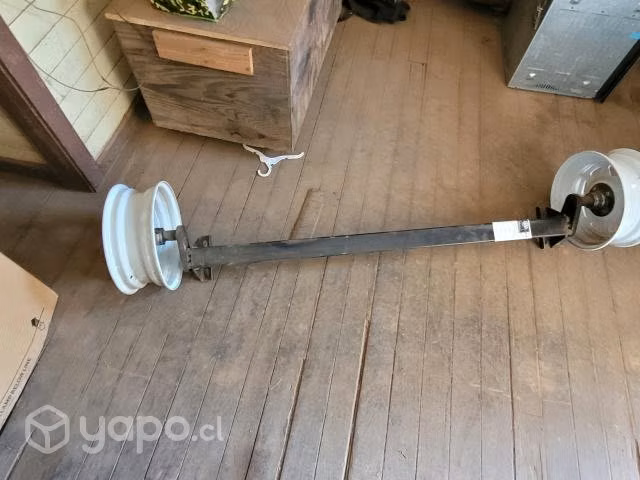 Eje de torsion 850k con 3 llantas aro 14 . 4x100