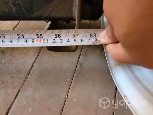 Eje de torsion 850k con 3 llantas aro 14 . 4x100