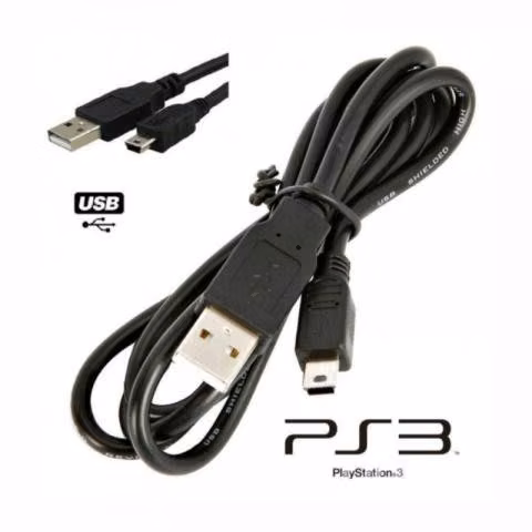 Cable V3(miniUSB) a USB Carga y Datos Mando Ps3