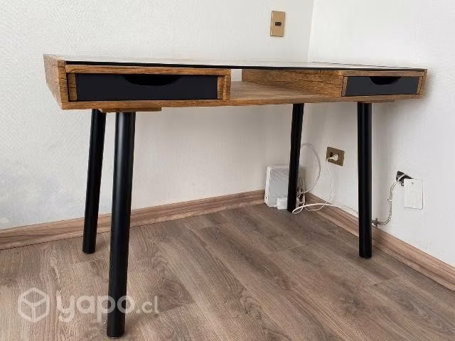 Escritorio Homy, Madera y vidrio templado