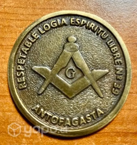 Medalla Masónica Conmemoración Centenario original