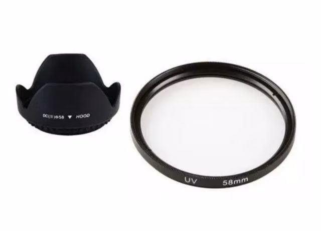 Parasol Pétalo + Filtro Uv 58mm Para Lentes Canon
