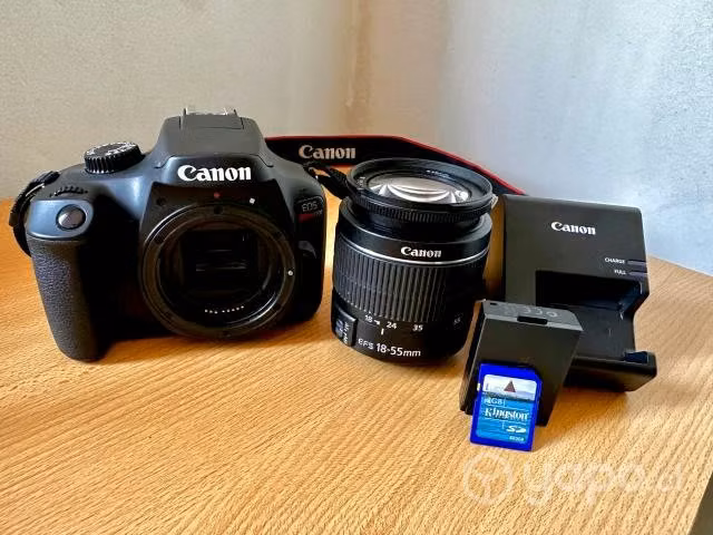 Camara canon rebel t100 + lente 18-55