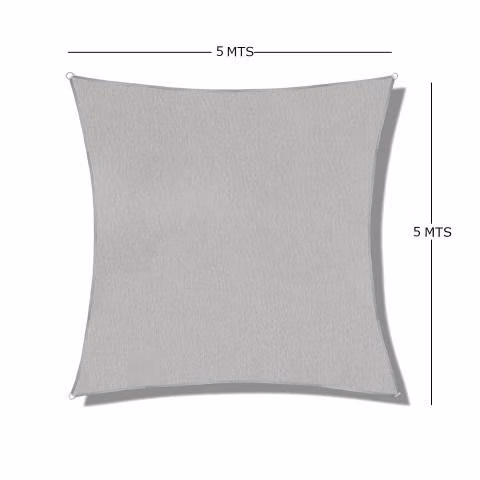TOLDO RASCHEL CUADRADO 5x5 MT GRIS / NUEVO