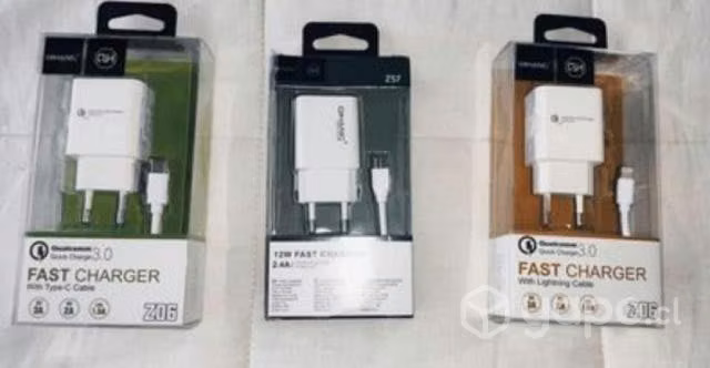 Cargadores carga rápida Iphone, samsung y otros