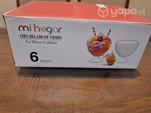 Copas de vidrio para helados