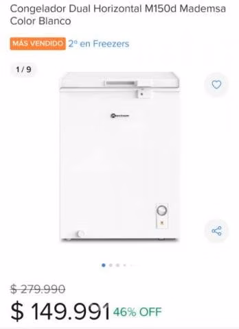 Freezer Mademsa M150D 142 litros