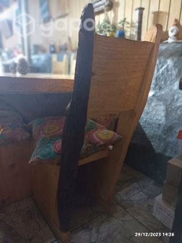 Comedor rústico con 8 sillas pino radiata