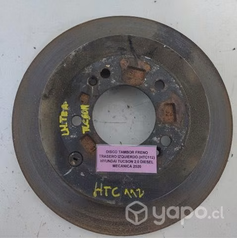 Disco Tambor Freno Tra Izq (HTC112) Hyundai Tucson