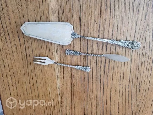 Juego para torta plata