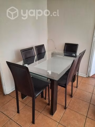 Comedor Vidrio 6 sillas