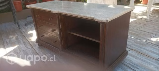 Mueble tipo rack cubierta de marmol