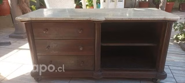 Mueble tipo rack cubierta de marmol