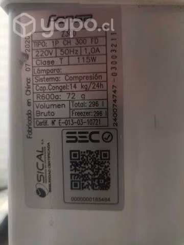 Congeladora Fensa Z300