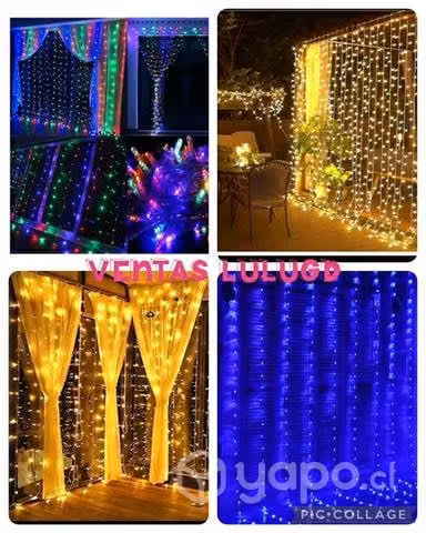 Cortinas de luces led de 3x2 mts