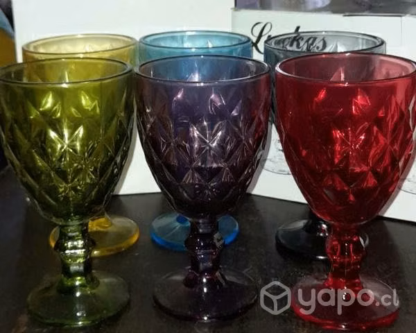 Hermoso juego de copas 6 unidades