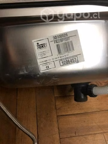 Lavaplatos empotrado acero inoxidable con llave - Imagen 5