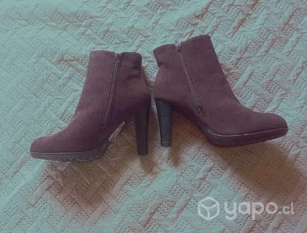 Botines cafe y cereza - Imagen 2