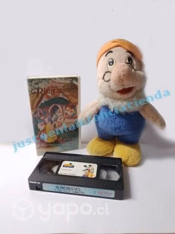 VHS Blancanieves Disney + peluche enano Doc