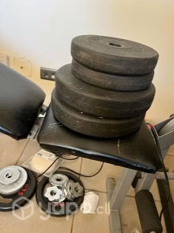 Banca y barra con 30 kilos - Imagen 2
