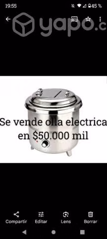 Olla electrica (a base de baño María)