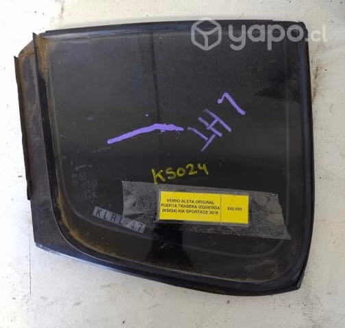 Vidrio Aleta Original Pta tras izq (KS024 Sportage