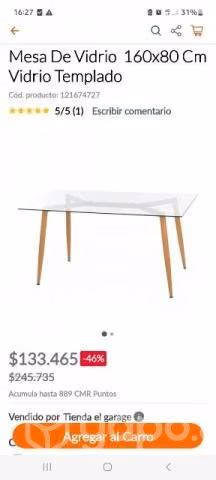Mesa de vidrio