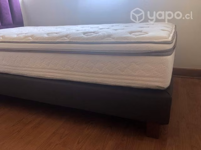 Cama con base + cubre colchón + almohadas, rosen